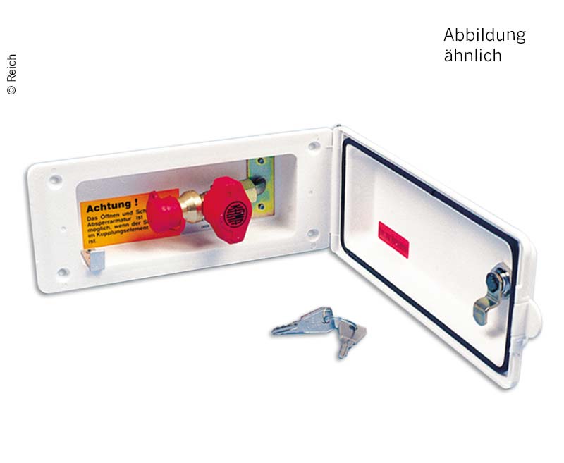 Zásuvka bezpečná pre plyn biela