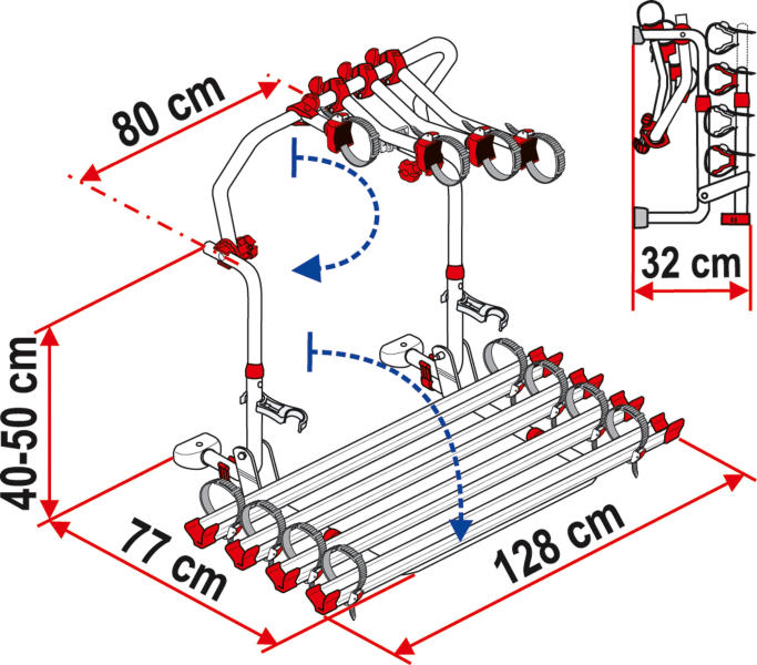 Hliníkový zadný nosič Carry Bike Pro pre 2 bicykle, f. Laika