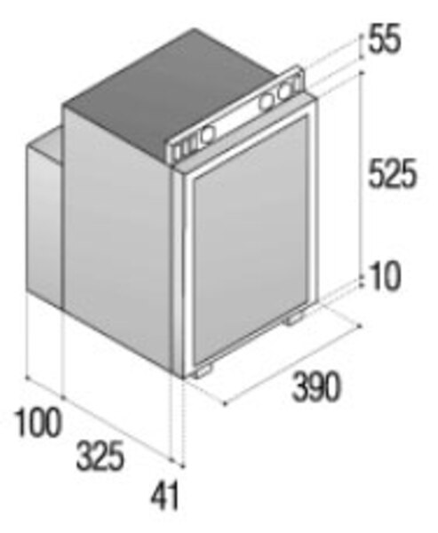 Absorpčná chladnička Vitrifrigo VTR5040 ES - 40 l - sivá