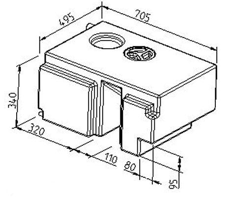 Nádrž na čerstvú vodu Ford Transit z roku 2000