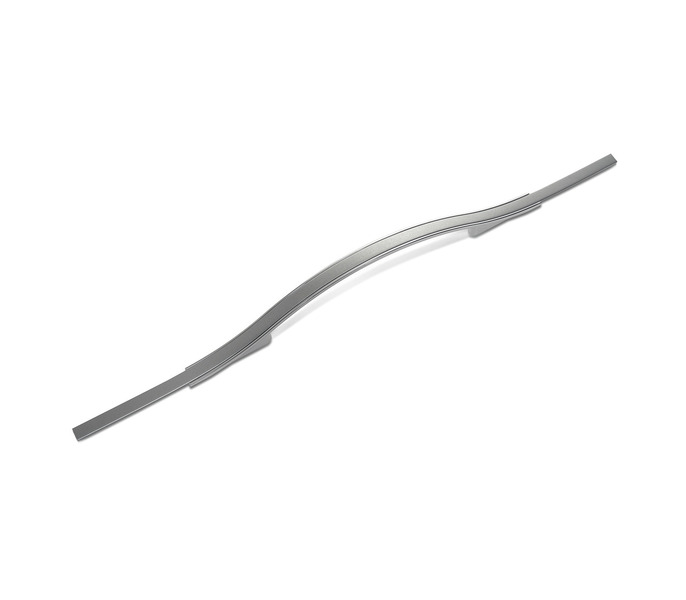 Kľučka na skriňu, strieborná, s matným lakovaním, dĺžka 160 mm