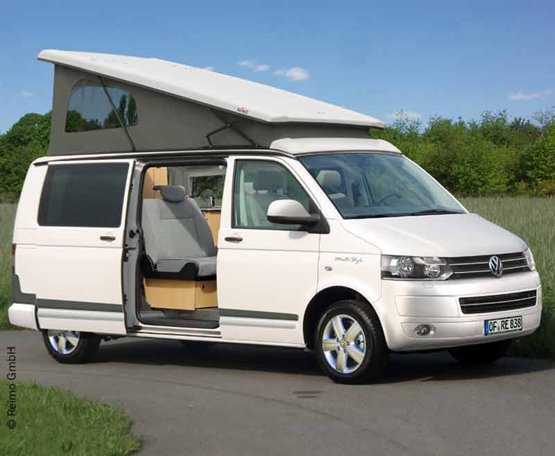 Strešná posteľ EasyFit pre VW T5/T6/T6.1 LR – zdvíhacia zadná časť s pásovým zapínaním
