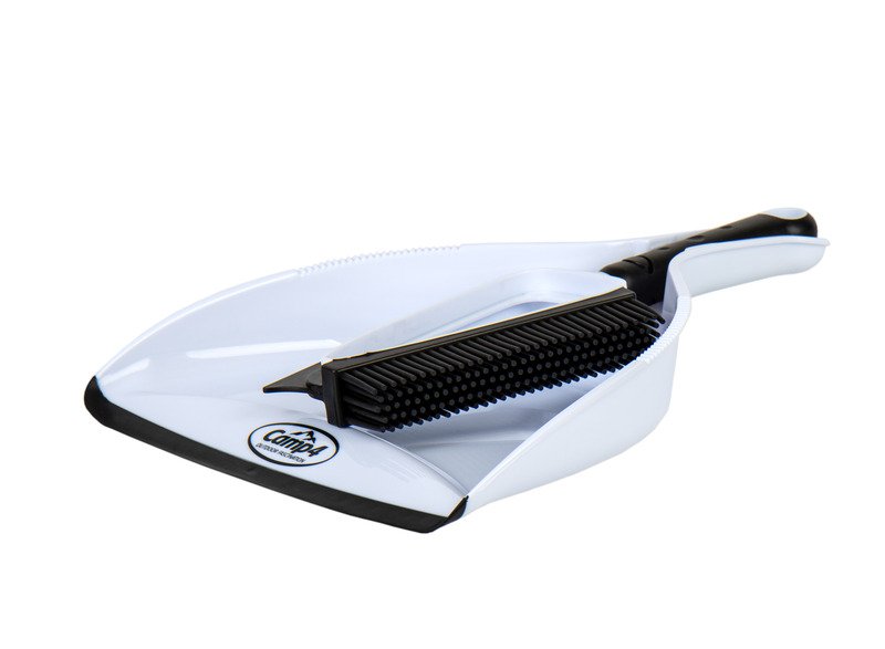 Silikónová súprava ručnej kefy a lopatky na prach - biela / čierna</p>