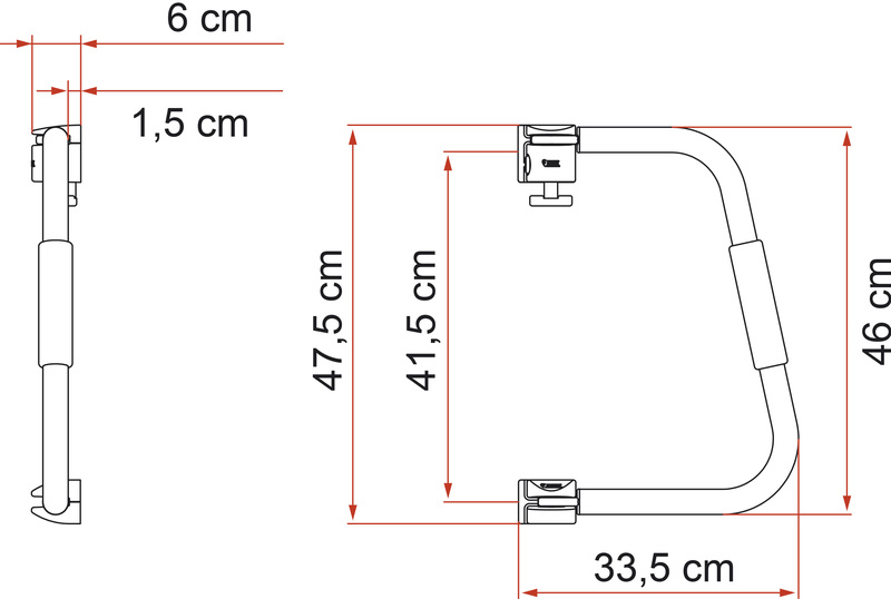 Bezpečnostná zábrana na dvere Security 46 cm – kľučka na otváranie
