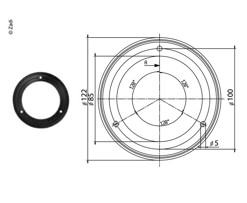 Gumené tesnenie pre filter 123 × 84 mm, čierne