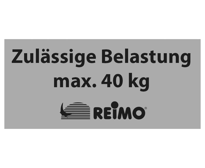 Nálepka „Povolené zaťaženie max. 40 kg“