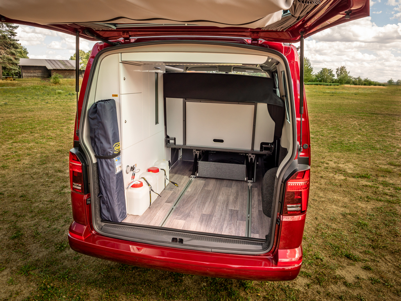 Séria nábytku TrioStyle pre VW T6/5 s krátkym rázvorom – hotové výrobky bez technických komponentov