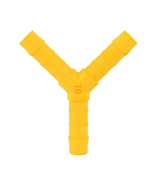 Y-connector for 10mm hose 2pcs. white yellow