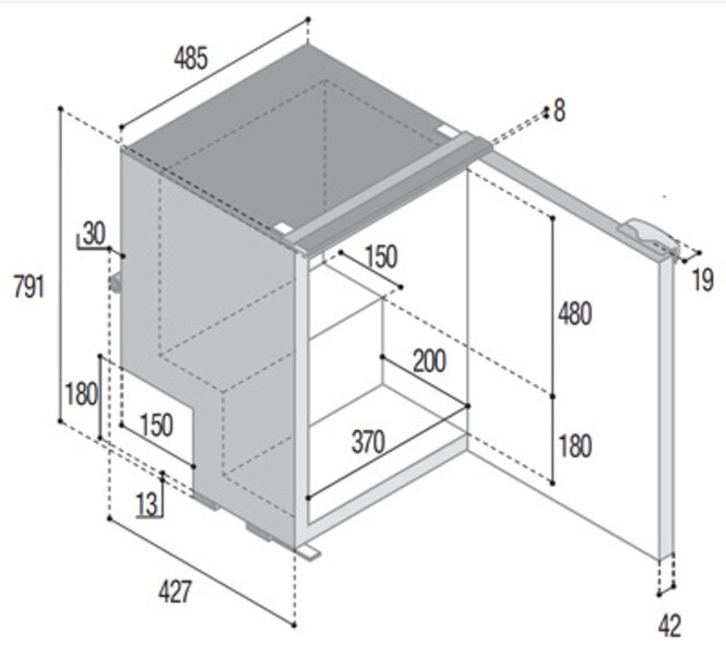 Kompresorová chladnička C851A - 85 l - čierna</p>