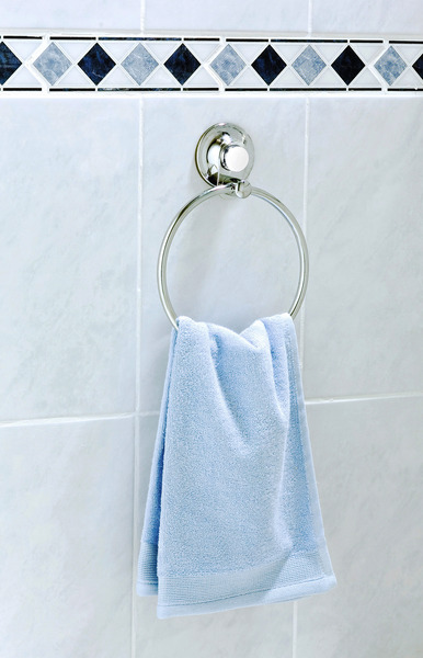 Towel holder with suction cup