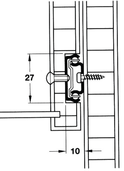 Vodiace lišty do zásuviek 278 mm, pár