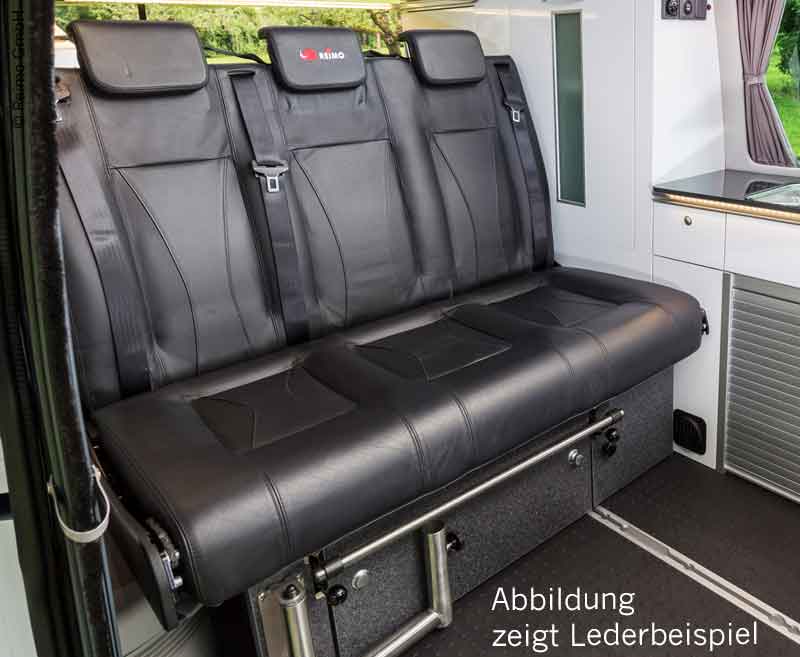 Spacie sedadlo VW T6/5 Trio Style V3000 veľkosť 10, 3-miestne, koženka Trio Style