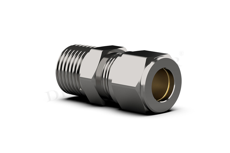 DREHMEISTER Priama skrutková spojka s rezaným krúžkom – 1/4" závit na 8 mm rúrkovú spojku