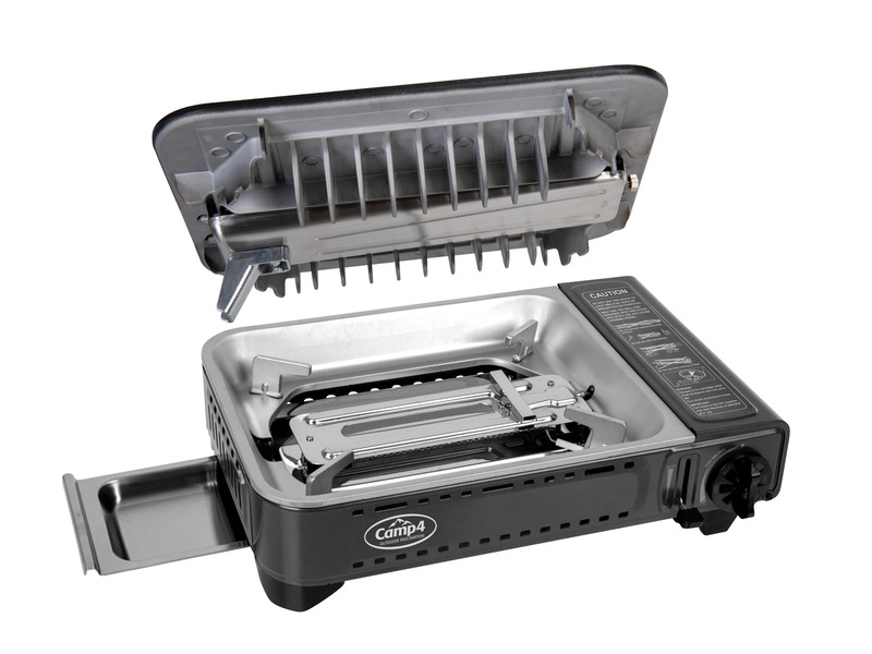 Plynový sporák na kartuše s koncovým bezpečnostným zariadením Gourmet Grill</p>