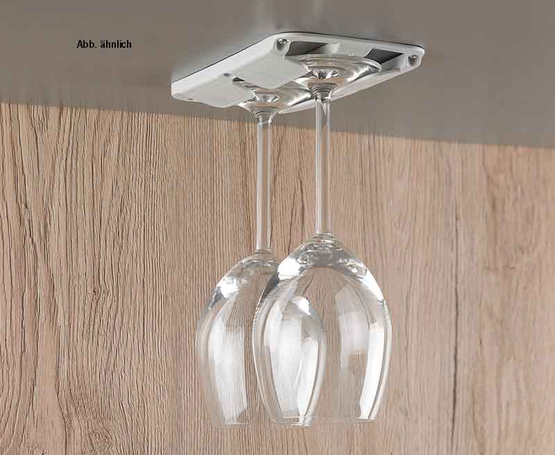 Sada 2 držiakov na poháre so stopkou, béžovo sivá, na 2 poháre do 86 mm