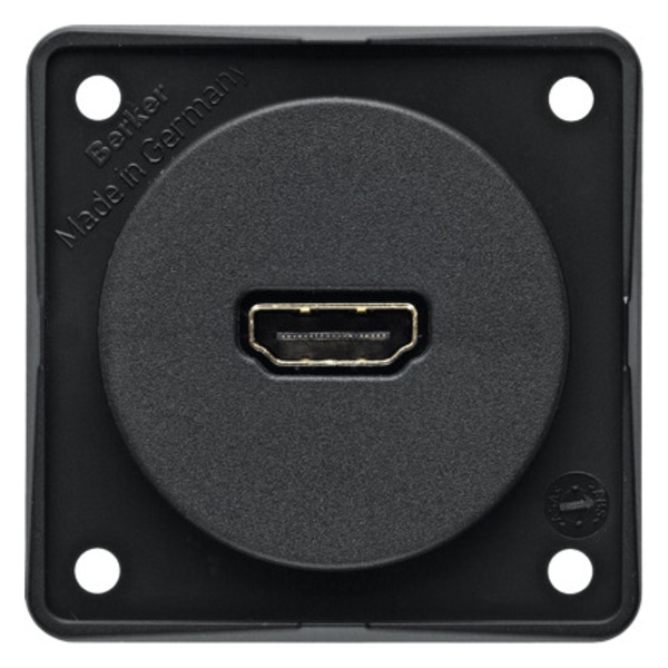 HDMI built-in socket anthracite