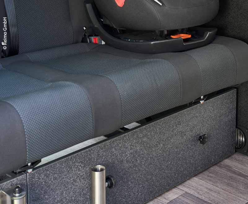 Predný panel sedacej lavice na spanie VW T6/5 V3100, pevný, veľkosť 8, dekor Basalt.