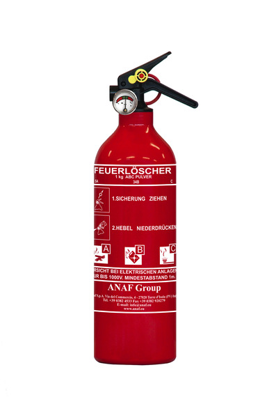 ABC fire extinguisher 1kg with pressure gauge
