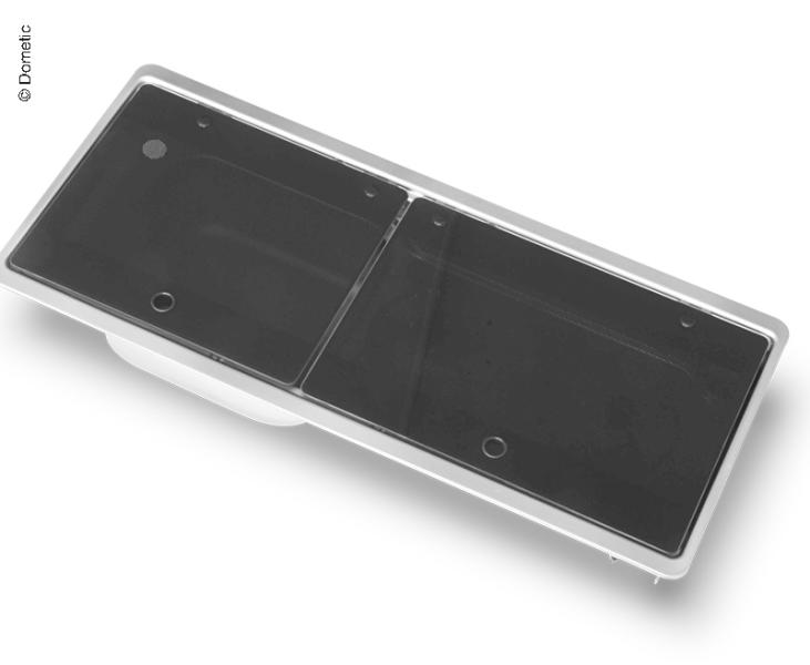 Kombinovaný sporák/drez s 2-dielnym skleneným krytom