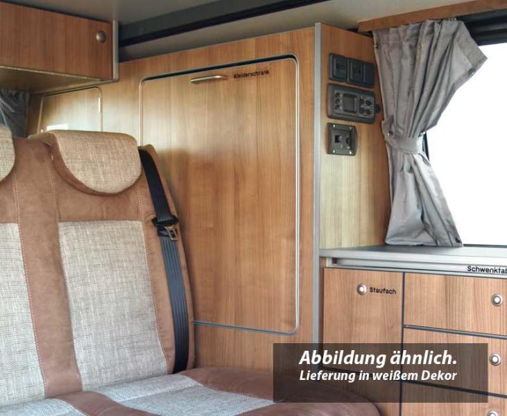 Skriňa na oblečenie a bielizeň pre nadstavbu TravelStyle T6/T5 s krátkym rázvorom