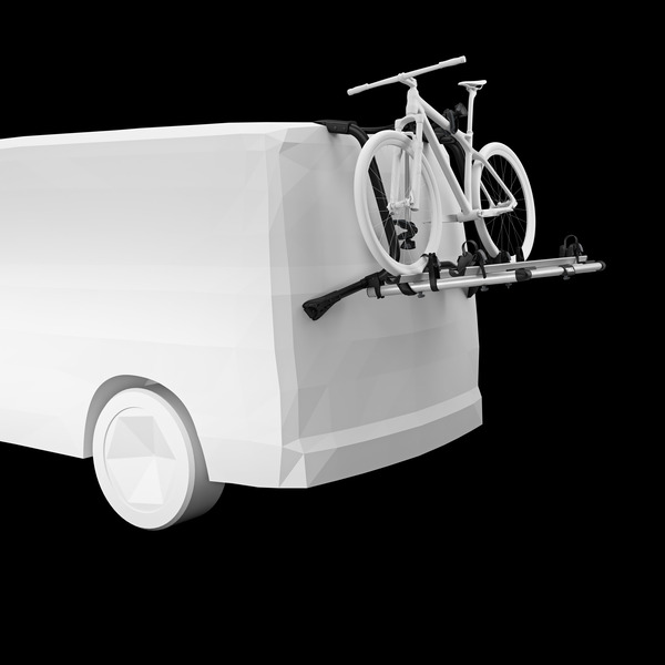 Nosič bicyklov Thule WanderWay pre zadné dvere vozidla VW T6, čierny