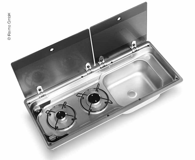 Rozširujúca súprava kempingového autobusu 50 KD - kombinovaný sporák/drez a vstavaná chladnička