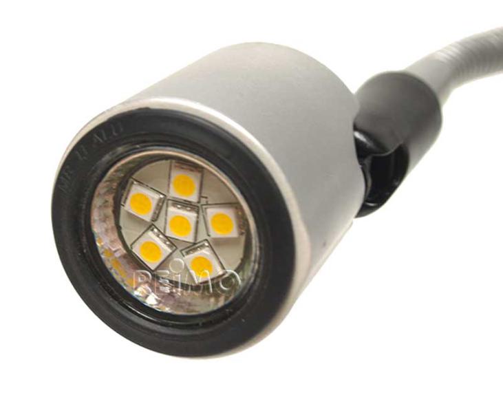 Matné strieborné LED svetlo na husom krku 130 mm </p>