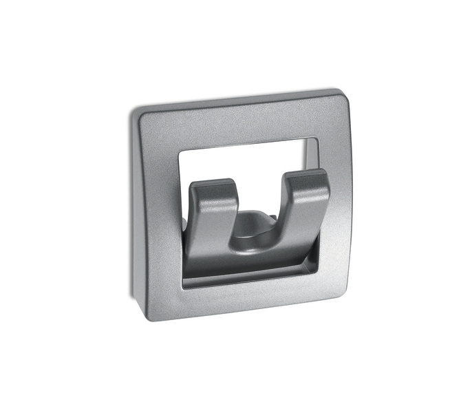 Háčik na kabát / Nástenný háčik - Strieborný matný - Posuvné balenie v blistri</p>