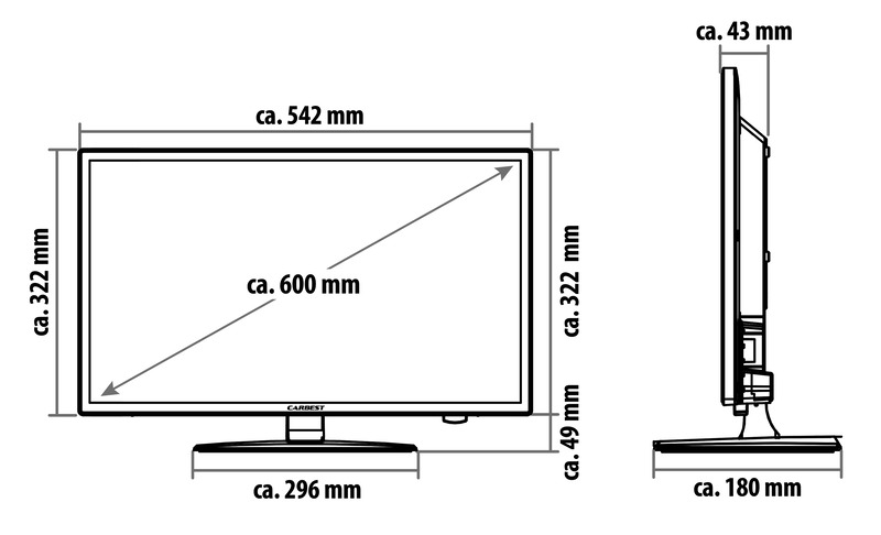 Smart TV 23,6“ FULL HD