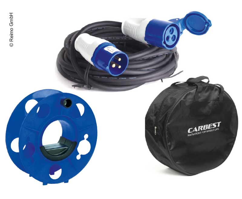 Cable set with cable 3x2.5 mm2, 25m and cable drum, cable bag
