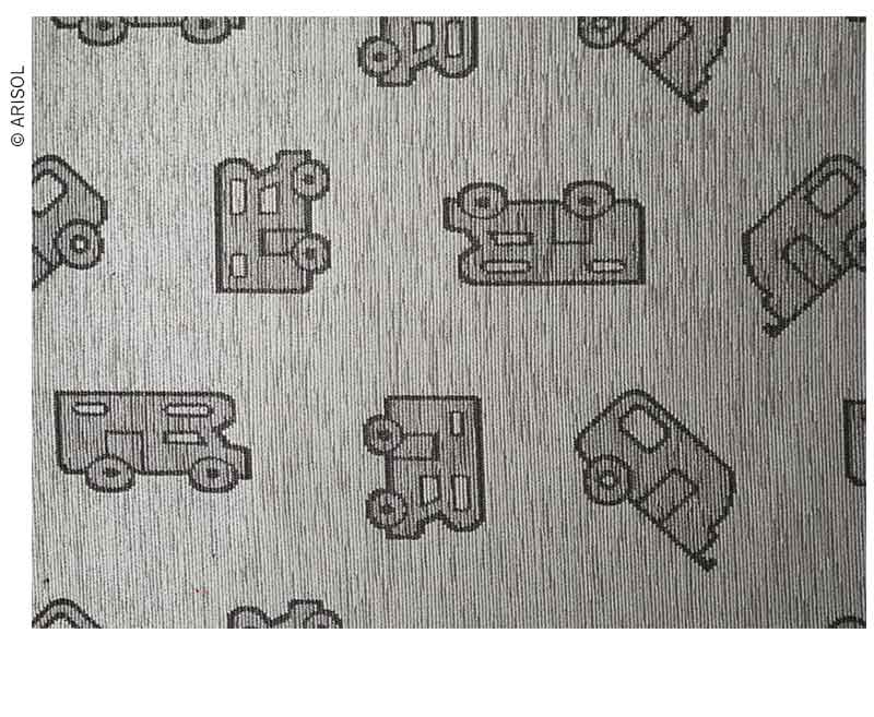 Koberec do interiéru 50 x 150 cm, sivý, vzorovaný, 45 % polyester/55 % bavlna
