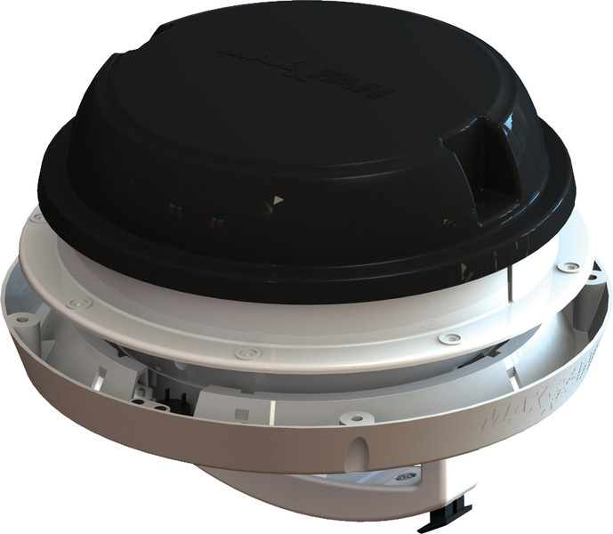 Strešný ventilátor MaxxFan Dome Plus 12 V – čierny