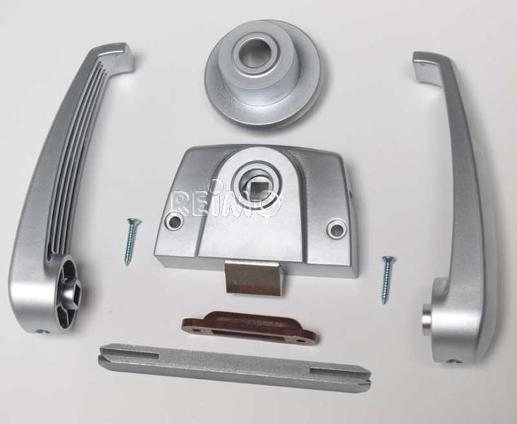 Zámok na toalete - 1-bodové uzamykanie - strieborný matný</p>