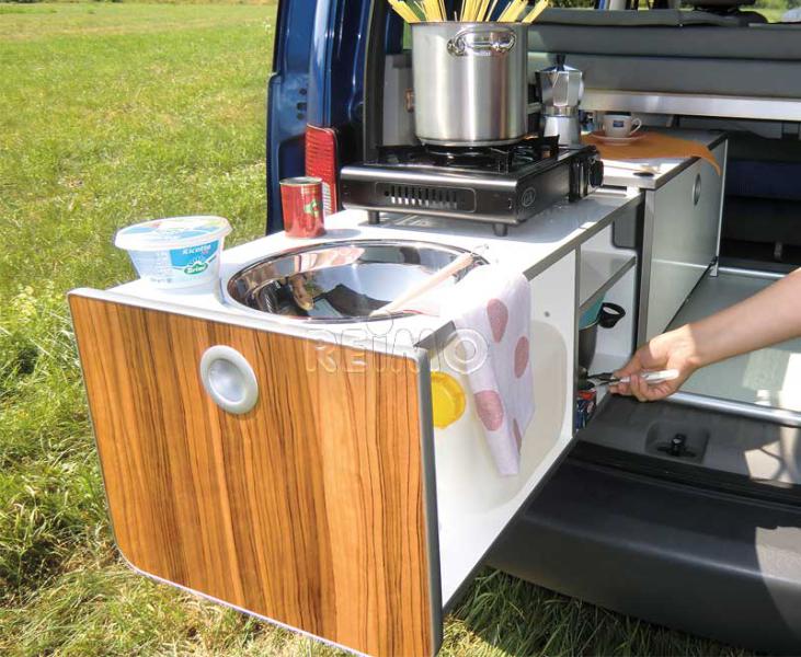 VW Caddy KR+LR kuchynský box Active vrátane vodného systému