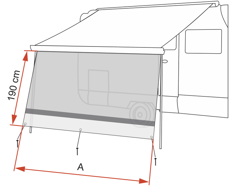 Predná časť Sun View XL 550 pre markízy Fiamma - šírka 535 cm</p>