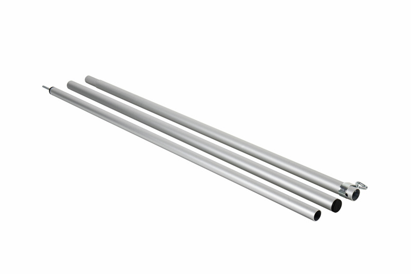 Hliníková tyč 170-260 cm 3-dielna so skrutkou