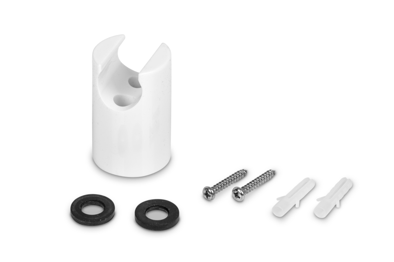 Biela sprchová súprava s vypínacou pákou, 150 cm