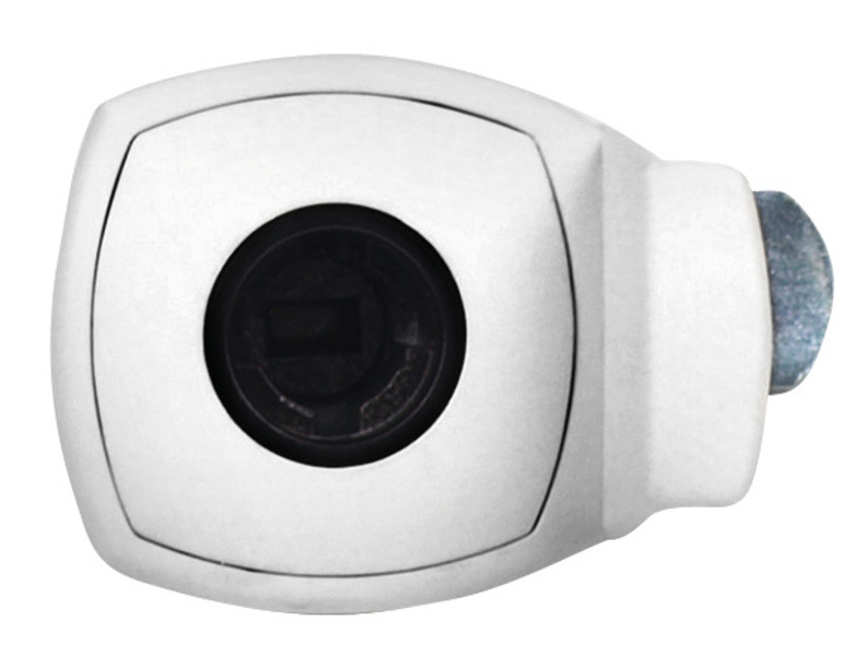 Klapka zámku štvorcová biela s rukoväťou