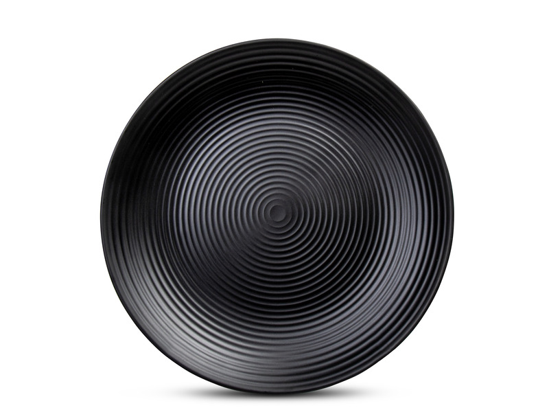 Melamínová súprava riadu Lund - 16 kusov - čierna</p>