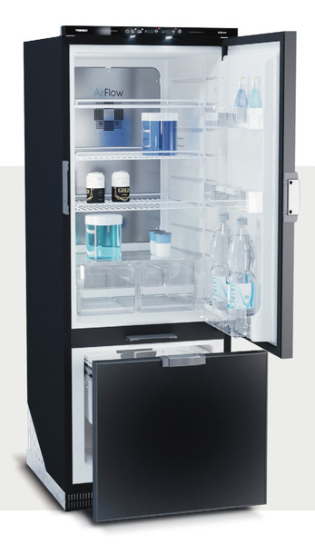 Kompresorová chladnička Slim 250 CHR - 250 l - čierna</p>