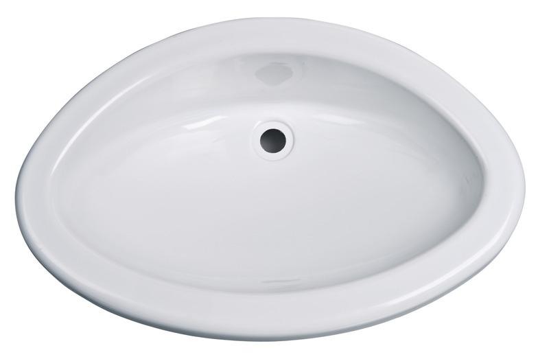 Oval Maxi washbasin, material Polystrol white glossy
