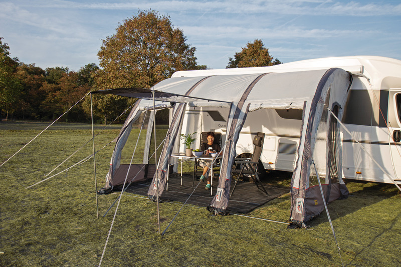 Vzduchová markíza pre obytné automobily CASA AIR, svetlosivá/sivá, vrátane vzduchového čerpadla