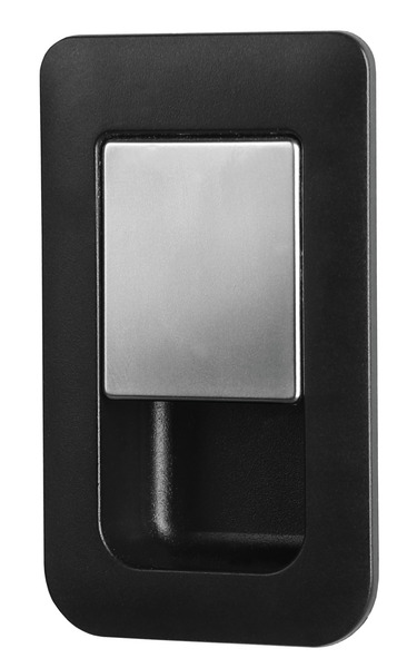 Západka 36 x 59 mm pre kľučky dverí 12 - 18 mm - matná čierna / chróm</p>