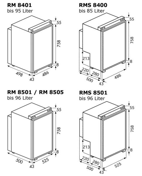 Absorpčná chladnička RMS8501L re.96L
