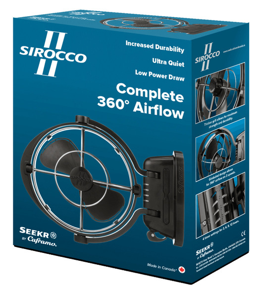 Ventilátor Sirocco II 12 / 24 V - čierny</p>
