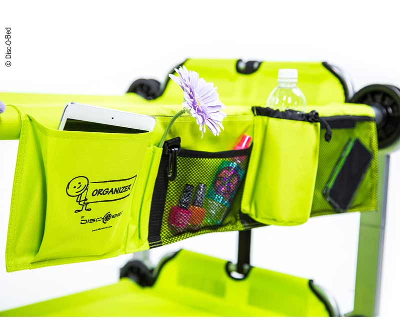 Bočná taška pre detské postele Disc-o-Bed, farba limetkovo zelená