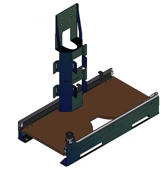 Gas bottle pull-out for rear garage L70xW37xH69cm,