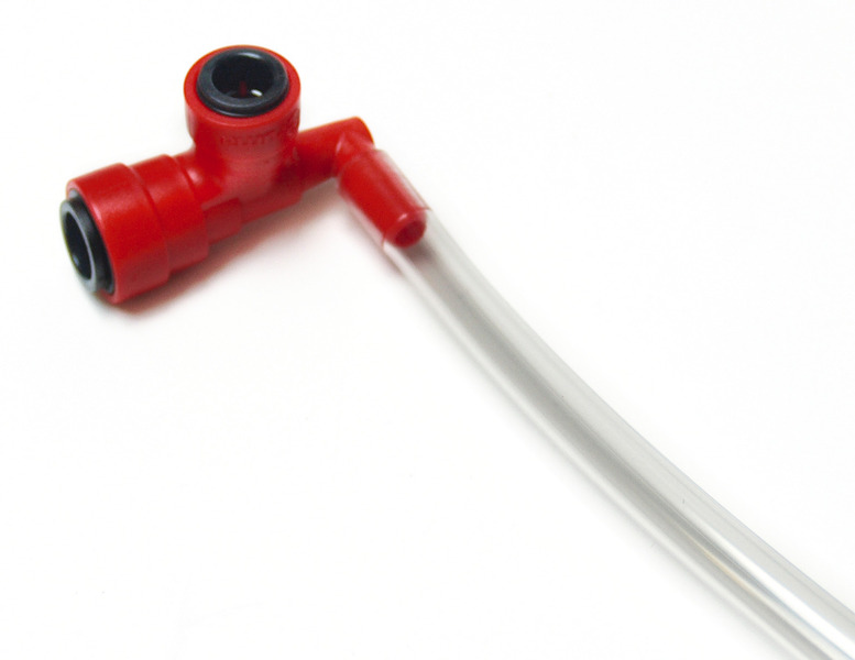 Uhlová prípojka červená pre JohnGuest 12 mm / Uniquick 12 mm