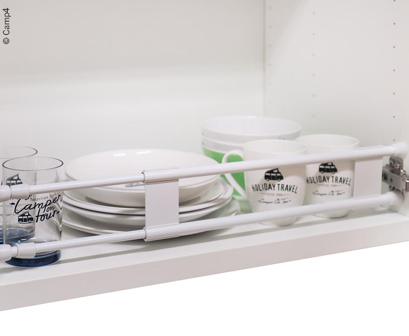 Ochrana proti vypadnutiu Camp4 pre šatník so šírkou 41-71 cm - biela</p>