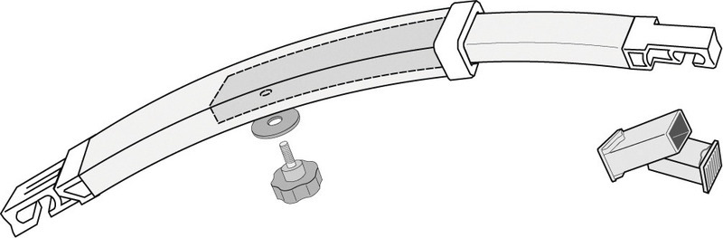 Rafter Pro - Upínacia tyč ohnutá teleskopická</p>